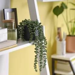 12cm String Of Pearls Artificial Plant In Black Ceramic Pot -Deals Good Garden Tool Store 12cm string of pearls artificial plant in black ceramic pot5010795682591 01i