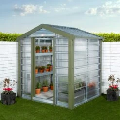 Adman Steel Sheds Multigrow 6.4x8.8 Greenhouse With Adjustable Vent -Deals Good Garden Tool Store adman steel sheds multigrow 6 4x8 8 greenhouse with adjustable vent5391538910325 01i bq