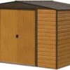 Arrow Woodvale 12x10 Apex Coffee Metal Shed