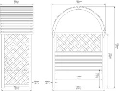 Blooma Chiltern Round Top Arbour, (H)1990mm (W)1340mm (D)800mm - Assembly Required -Deals Good Garden Tool Store blooma chiltern round top arbour h 1990mm w 1340mm d 800mm assembly required5397007055641 01t bq