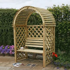 Blooma Chiltern Round Top Arbour, (H)1990mm (W)1340mm (D)800mm - Assembly Required -Deals Good Garden Tool Store blooma chiltern round top arbour h 1990mm w 1340mm d 800mm assembly required5397007055641 02i bq