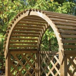 Blooma Chiltern Round Top Arbour, (H)1990mm (W)1340mm (D)800mm - Assembly Required -Deals Good Garden Tool Store blooma chiltern round top arbour h 1990mm w 1340mm d 800mm assembly required5397007055641 03i bq
