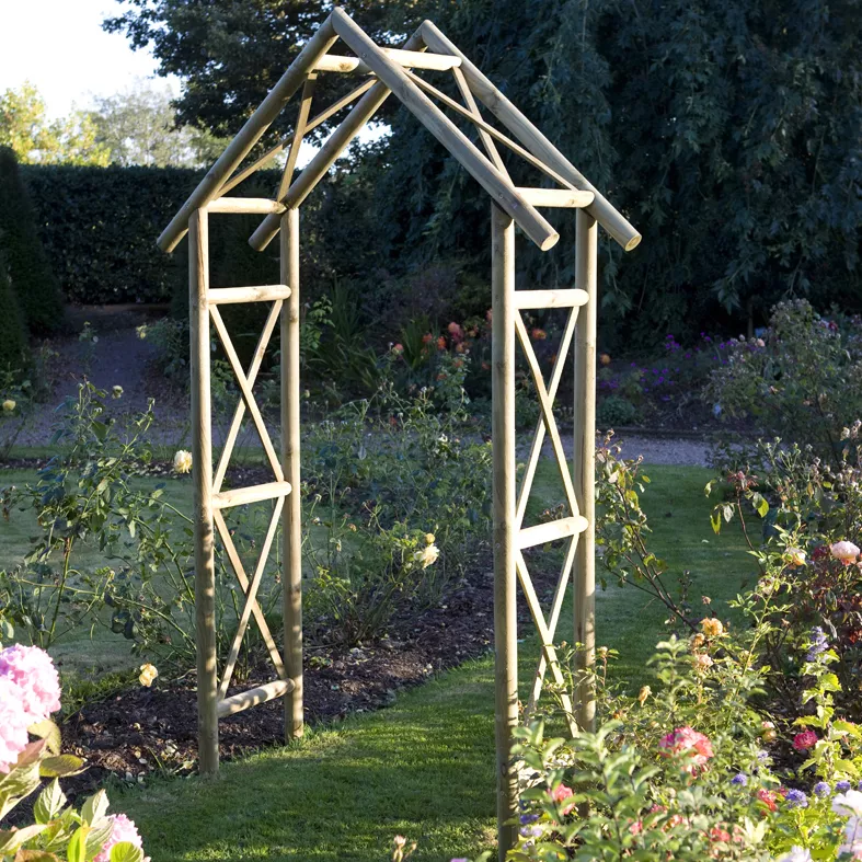 Blooma Cottage Apex Top Wood Arch 1 Blooma Cottage Apex Top Wood Arch