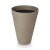 Blooma Momoka Grey Stone Effect Plastic Tall Circular Plant Pot (Dia)40cm