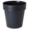 Blooma Nurgul Dark Grey Plastic Circular Plant Pot (Dia)40cm