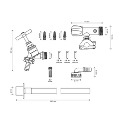 Brass & PVC Outdoor Tap -Deals Good Garden Tool Store brass pvc outdoor tap5052931320172 01t