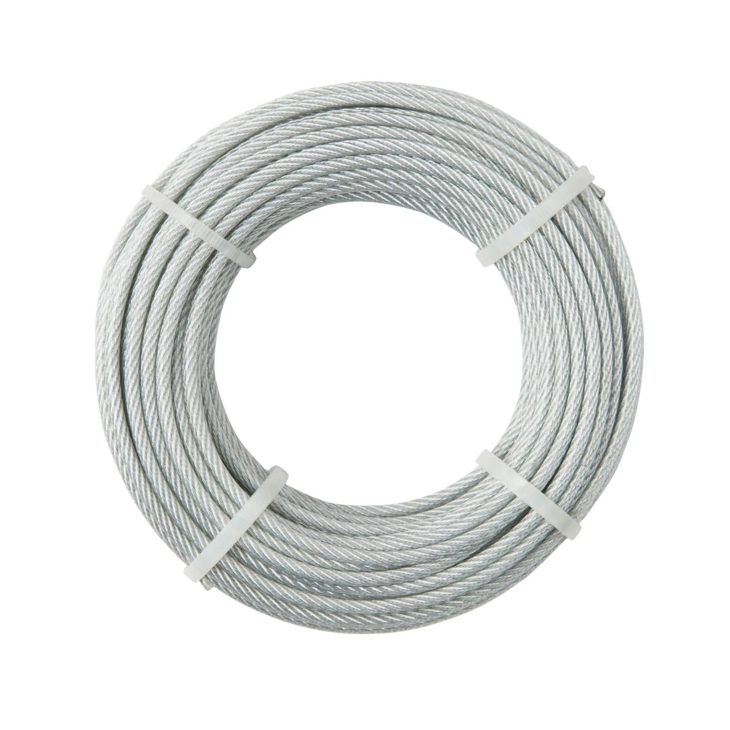 Diall White PVC & Steel Cable, (L)20m (Dia)4mm 2 Diall White PVC & Steel Cable, (L)20m (Dia)4mm - Image 2