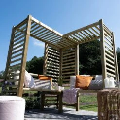 Forest Firenze Corner Arbour, (H)1970mm (W)1800mm (D)1800mm - Assembly Required -Deals Good Garden Tool Store forest firenze corner arbour h 1970mm w 1800mm d 1800mm assembly required5013053185049 04i bq