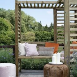 Forest Firenze Corner Arbour, (H)1970mm (W)1800mm (D)1800mm - Assembly Required -Deals Good Garden Tool Store forest firenze corner arbour h 1970mm w 1800mm d 1800mm assembly required5013053185049 40c bq