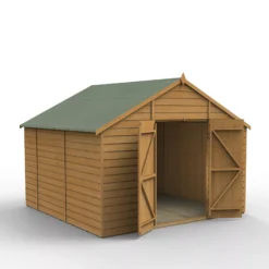 Forest Garden 10x10 Apex Dip Treated Shiplap Wooden Shed With Floor