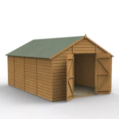 Forest Garden 10x15 Apex Dip Treated Shiplap Wooden Shed With Floor - Assembly Service Included