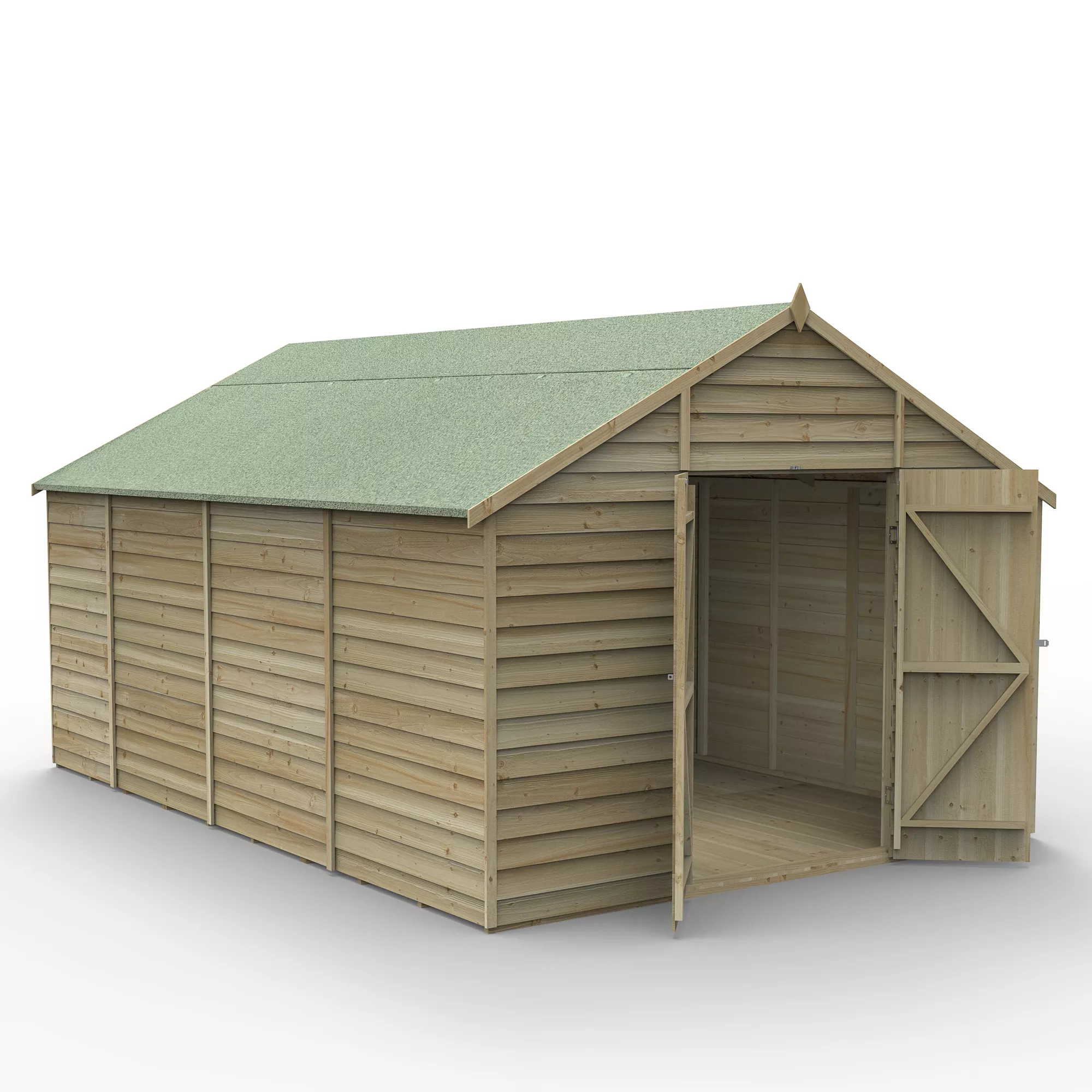 Forest Garden 10x15 Ft Apex Overlap Wooden Shed With Floor 1 Forest Garden 10x15 Ft Apex Overlap Wooden Shed With Floor