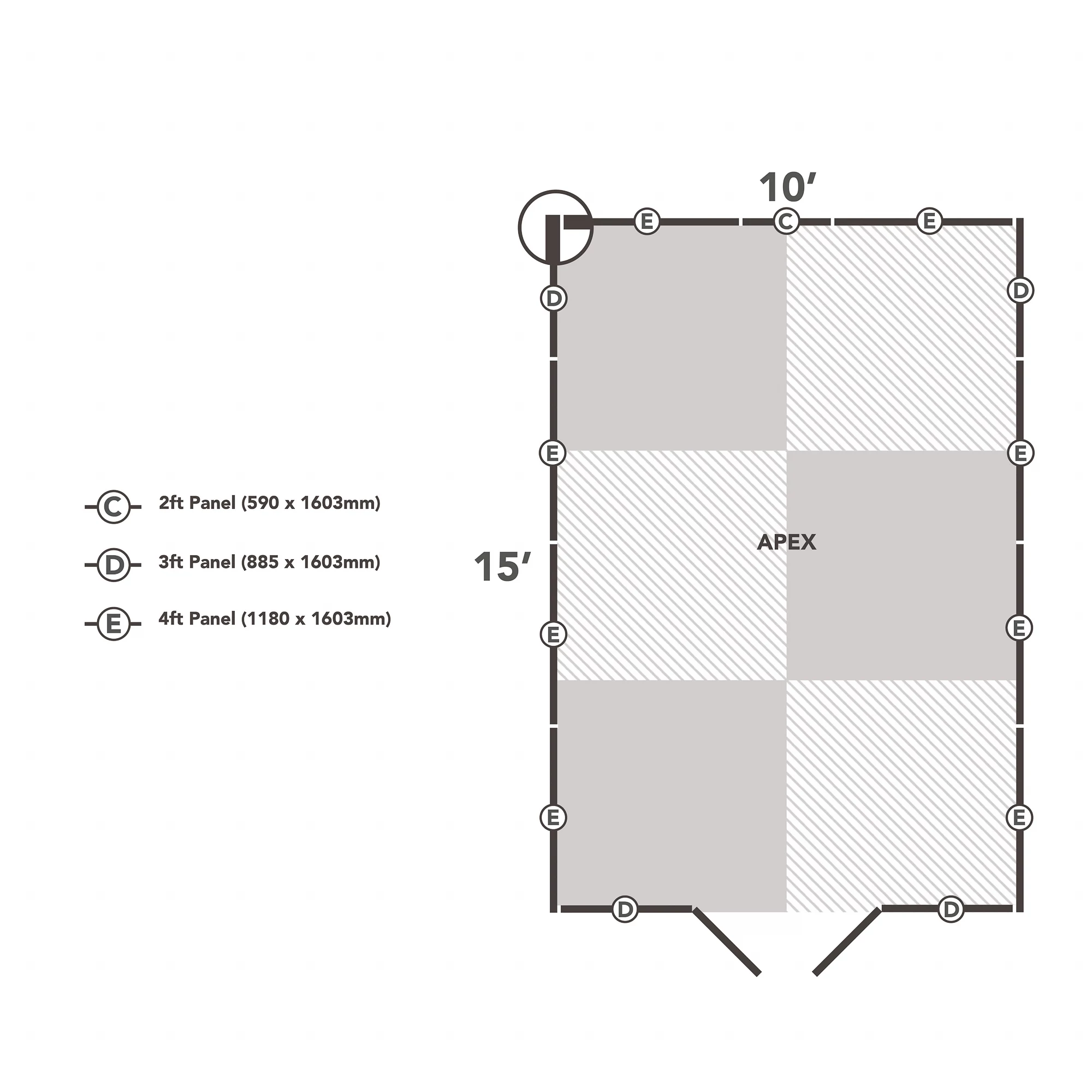 Forest Garden 10x15 Ft Apex Overlap Wooden Shed With Floor 4 Forest Garden 10x15 Ft Apex Overlap Wooden Shed With Floor - Image 4