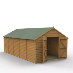 Forest Garden 10x20 Apex Dip Treated Shiplap Wooden Shed With Floor (Base Included) - Assembly Service Included