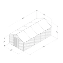 Forest Garden 10x20 Apex Pressure Treated Overlap Wooden Shed With Floor - Assembly Service Included -Deals Good Garden Tool Store forest garden 10x20 apex pressure treated overlap wooden shed with floor assembly service included5013053192825 01t