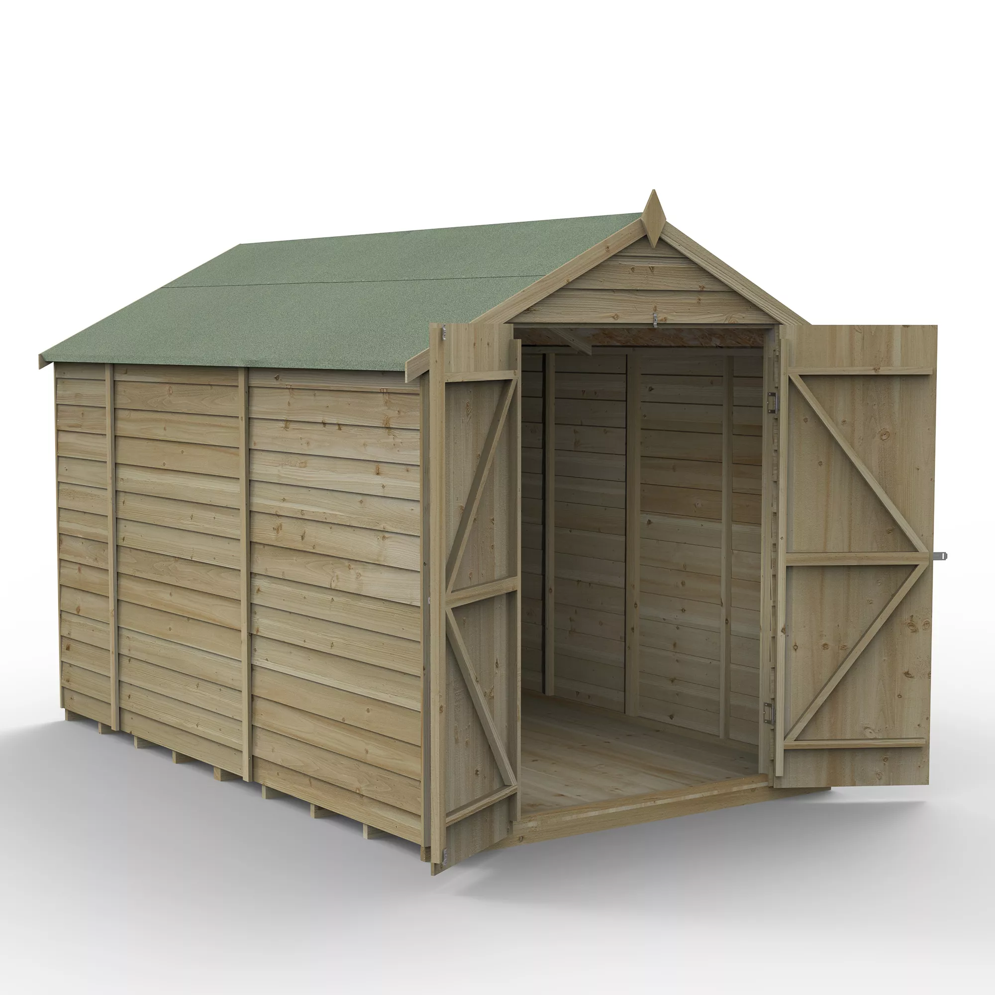Forest Garden 10x6 Ft Apex Overlap Wooden Shed With Floor 1 Forest Garden 10x6 Ft Apex Overlap Wooden Shed With Floor