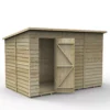 Forest Garden 10x6 Pent Pressure Treated Overlap Wooden Shed With Floor (Base Included)
