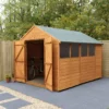 Forest Garden 10x8 Ft Apex Shiplap Wooden 2 Door 4 Windows Shed With Floor
