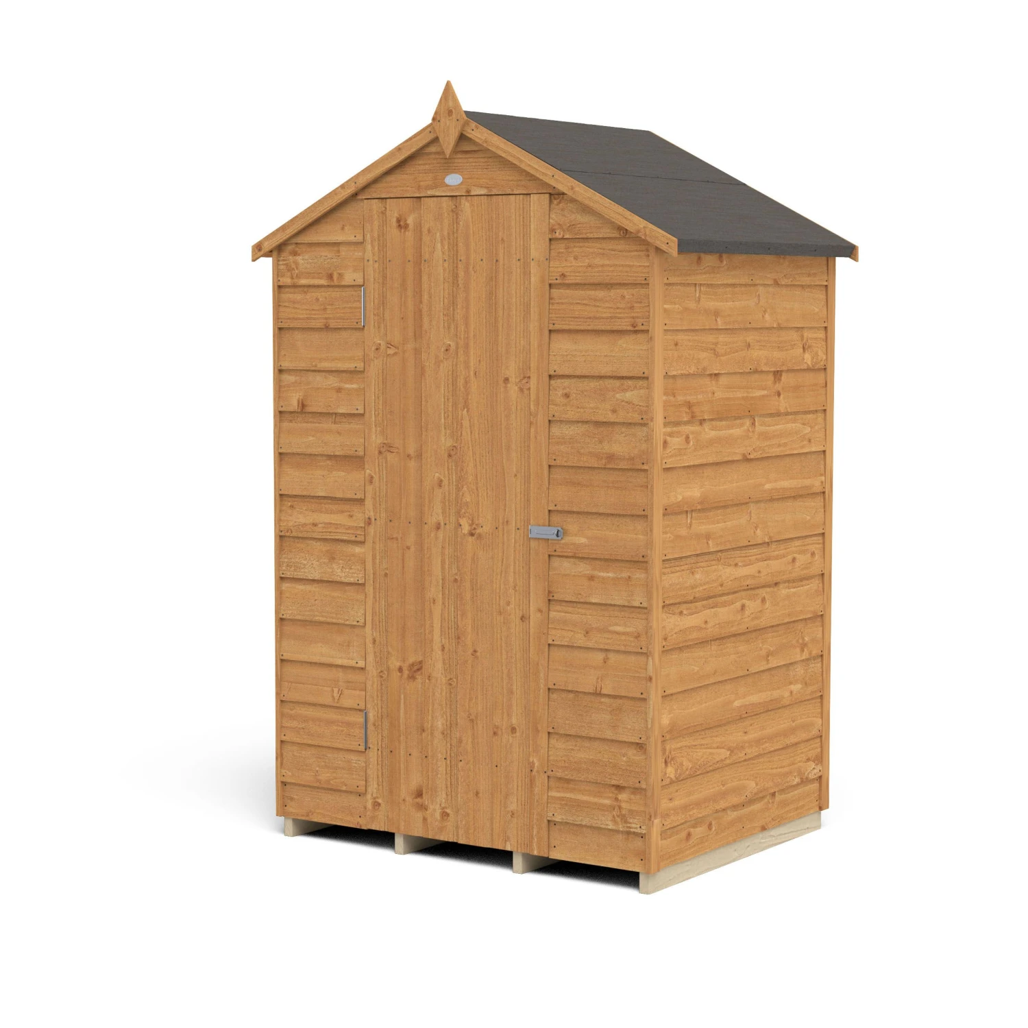 Forest Garden 4x3 Apex Dip Treated Overlap Wooden Shed With Floor 2 Forest Garden 4x3 Apex Dip Treated Overlap Wooden Shed With Floor - Image 2