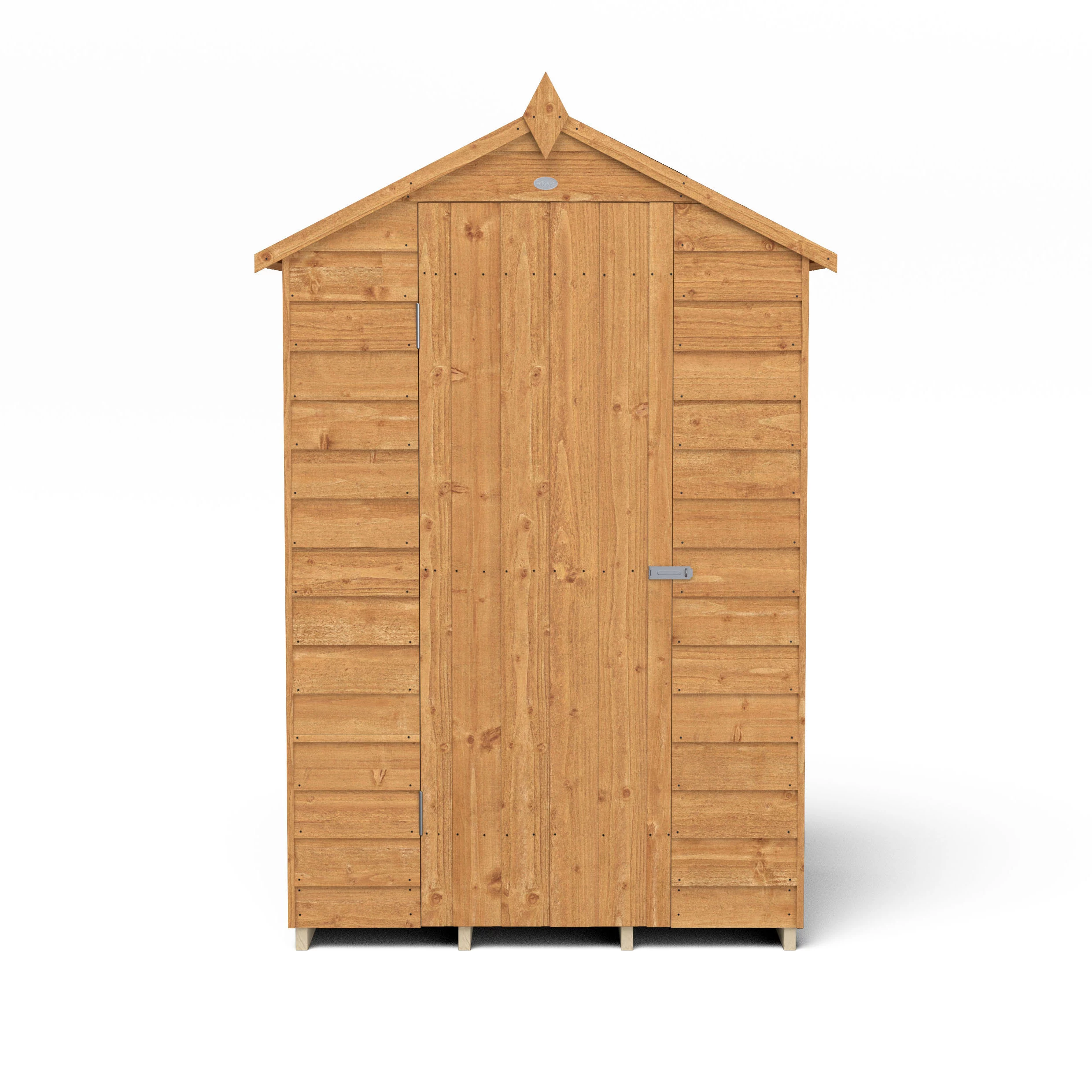 Forest Garden 4x3 Apex Dip Treated Overlap Wooden Shed With Floor 3 Forest Garden 4x3 Apex Dip Treated Overlap Wooden Shed With Floor - Image 3