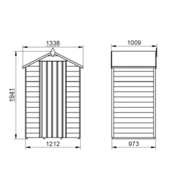 Forest Garden 4x3 Apex Pressure Treated Overlap Wooden Shed With Floor (Base Included) - Assembly Service Included -Deals Good Garden Tool Store forest garden 4x3 apex pressure treated overlap wooden shed with floor base included assembly service included5013053176771 01t bq