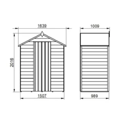 Forest Garden 5x3 Ft Apex Overlap Wooden Shed With Floor (Base Included) -Deals Good Garden Tool Store forest garden 5x3 ft apex overlap wooden shed with floor base included 5013053177068 01t bq