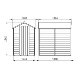 Forest Garden 6x4 Apex Dip Treated Overlap Wooden Shed With Floor (Base Included) -Deals Good Garden Tool Store forest garden 6x4 apex dip treated overlap wooden shed with floor base included 5013053176818 01t bq