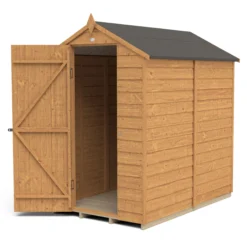 Forest Garden 6x4 Apex Dip Treated Overlap Wooden Shed With Floor (Base Included) -Deals Good Garden Tool Store forest garden 6x4 apex dip treated overlap wooden shed with floor base included 5013053176818 21c bq