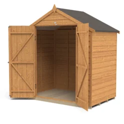 Forest Garden 6x4 Ft Apex Wooden 2 Door Shed With Floor - Assembly Service Included -Deals Good Garden Tool Store forest garden 6x4 ft apex wooden 2 door shed with floor assembly service included5013053177303 02c bq