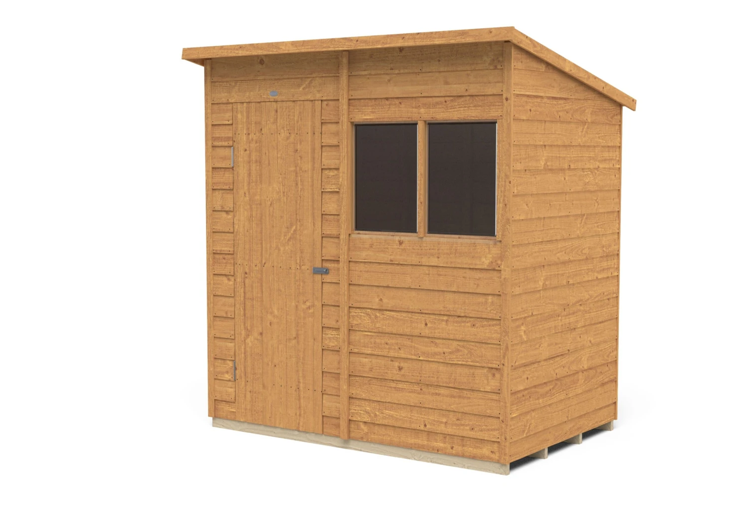 Forest Garden 6x4 Pent Dip Treated Overlap Wooden Shed With Floor 2 Forest Garden 6x4 Pent Dip Treated Overlap Wooden Shed With Floor - Image 2