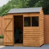 Forest Garden 6x4 Reverse Apex Dip Treated Overlap Wooden Shed With Floor (Base Included)