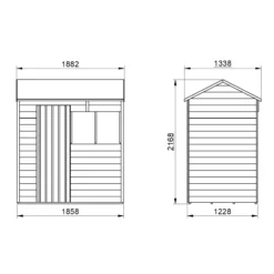 Forest Garden 6x4 Reverse Apex Dip Treated Overlap Wooden Shed With Floor (Base Included) -Deals Good Garden Tool Store forest garden 6x4 reverse apex dip treated overlap wooden shed with floor base included 5013053178126 01t bq