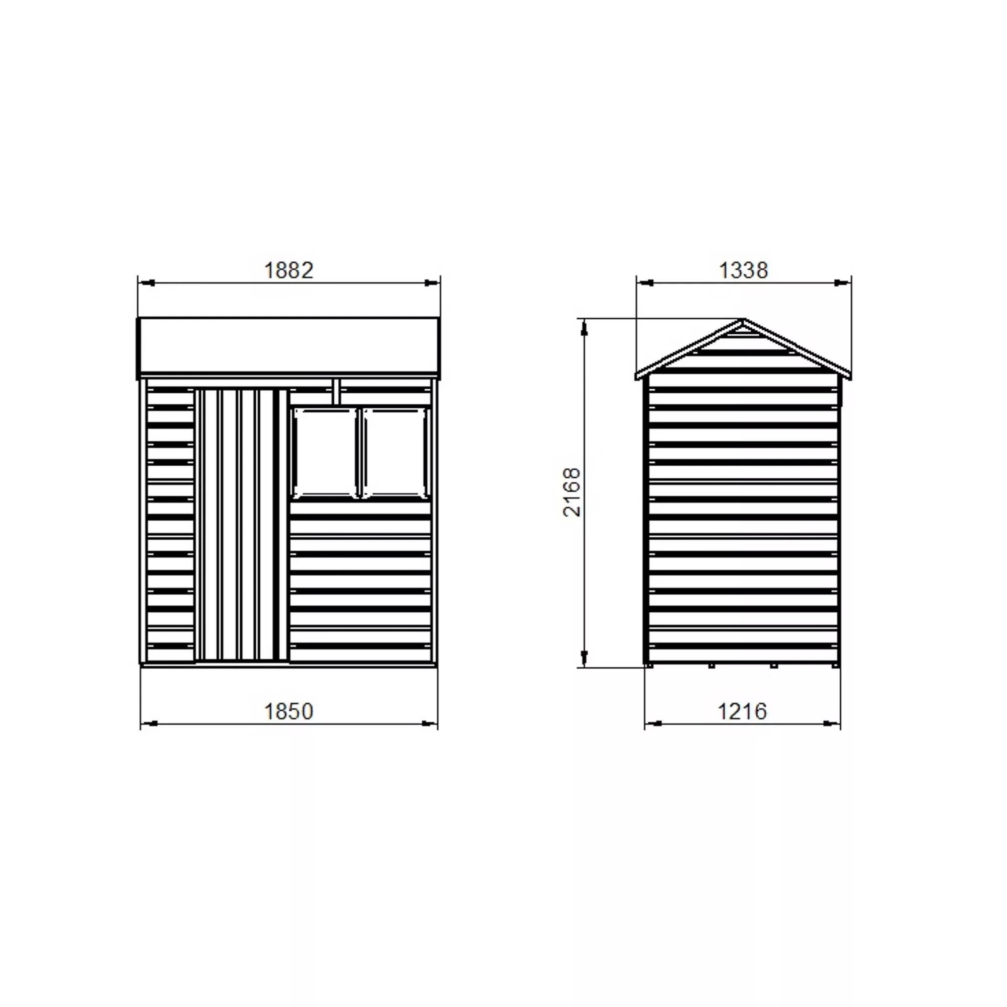 Forest Garden 6X4 Reverse Apex Dip Treated Shiplap Shed With Floor - Assembly Service Included 17 Forest Garden 6X4 Reverse Apex Dip Treated Shiplap Shed With Floor - Assembly Service Included - Image 17