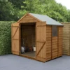 Forest Garden 7x5 Apex Dip Treated Overlap Wooden Shed With Floor - Assembly Service Included