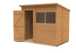Forest Garden 7x5 Pent Dip Treated Overlap Wooden Shed With Floor (Base Included) -Deals Good Garden Tool Store forest garden 7x5 pent dip treated overlap wooden shed with floor base included 5013053178454 21c bq