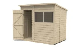Forest Garden 7x5 Pent Pressure Treated Overlap Wooden Shed With Floor (Base Included) -Deals Good Garden Tool Store forest garden 7x5 pent pressure treated overlap wooden shed with floor base included 5013053178508 21c bq