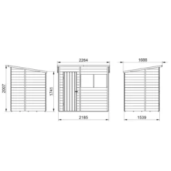 Forest Garden 7x5 Pent Pressure Treated Overlap Wooden Shed With Floor -Deals Good Garden Tool Store forest garden 7x5 pent pressure treated overlap wooden shed with floor5013053178485 01t bq