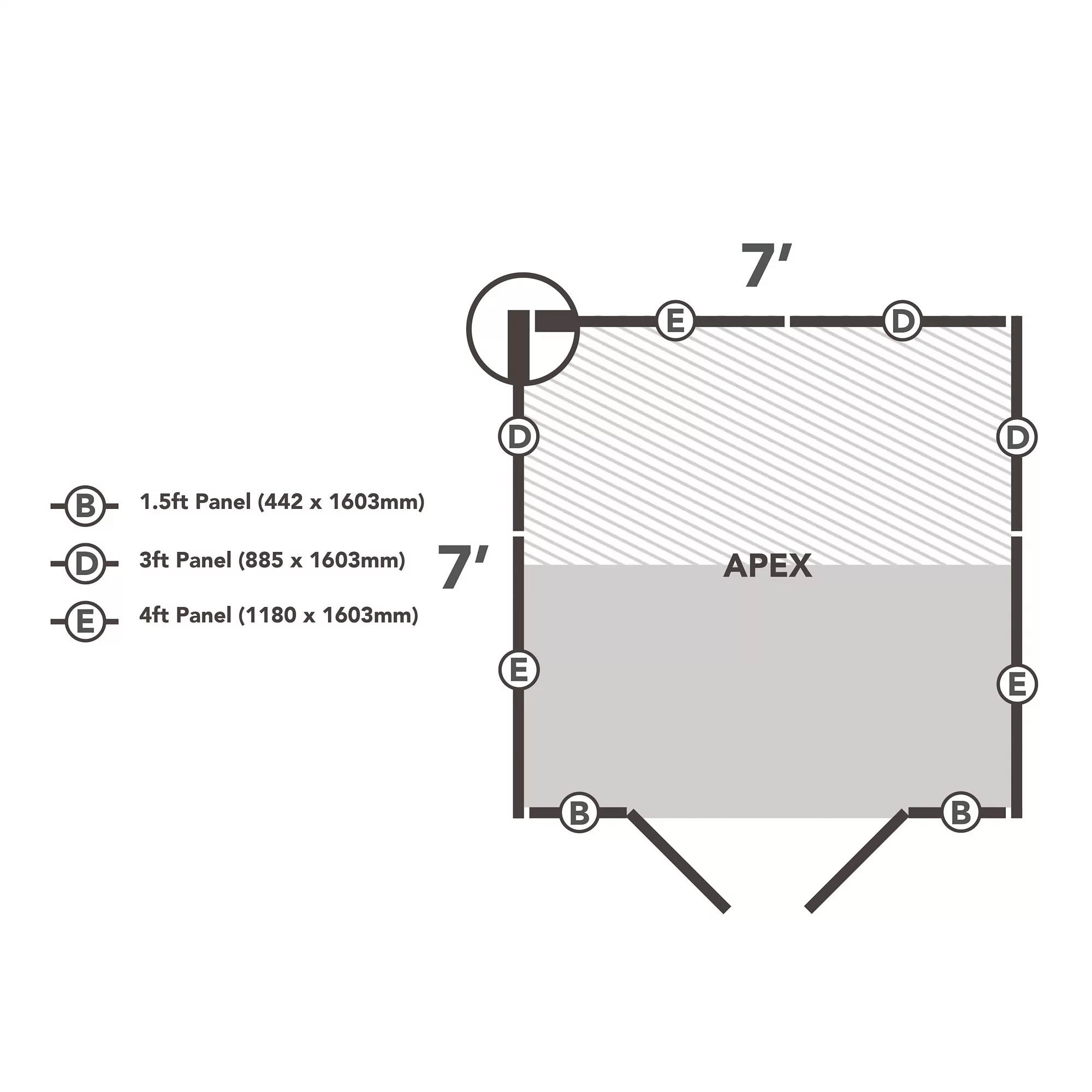 Forest Garden 7x7 Ft Apex Overlap Wooden Shed With Floor 7 Forest Garden 7x7 Ft Apex Overlap Wooden Shed With Floor - Image 7