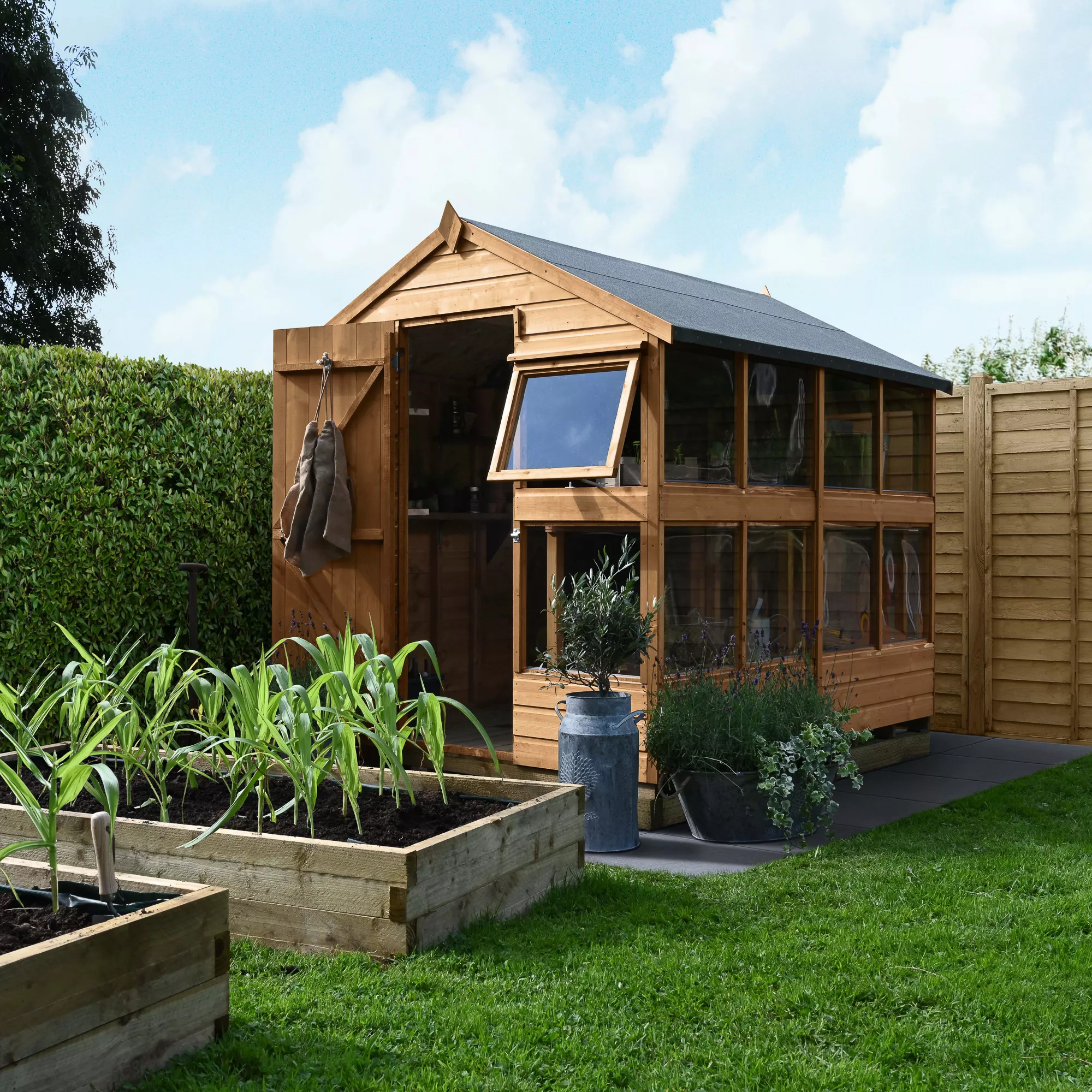 Forest Garden 8x6 Apex Dip Treated Shiplap Wooden Shed With Floor - Assembly Service Included 1 Forest Garden 8x6 Apex Dip Treated Shiplap Wooden Shed With Floor - Assembly Service Included