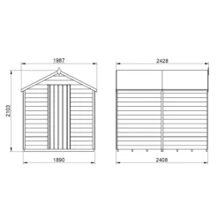 Forest Garden 8x6 Apex Pressure Treated Overlap Wooden Shed With Floor (Base Included) - Assembly Service Included -Deals Good Garden Tool Store forest garden 8x6 apex pressure treated overlap wooden shed with floor base included assembly service included5013053177426 01t bq
