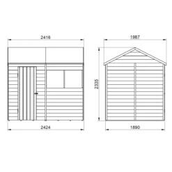 Forest Garden 8x6 Reverse Apex Dip Treated Overlap Wooden Shed With Floor -Deals Good Garden Tool Store forest garden 8x6 reverse apex dip treated overlap wooden shed with floor5013053178201 01t bq