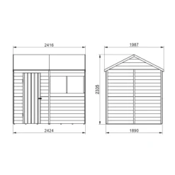 Forest Garden 8x6 Reverse Apex Pressure Treated Overlap Wooden Shed With Floor -Deals Good Garden Tool Store forest garden 8x6 reverse apex pressure treated overlap wooden shed with floor5013053178256 01t bq