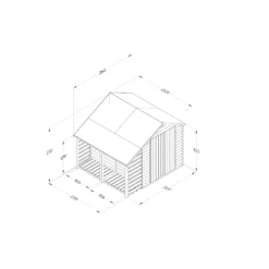 Forest Garden Apex Overlap Timber Shed - Assembly Service Included -Deals Good Garden Tool Store forest garden apex overlap timber shed assembly service included5013053190845 01t