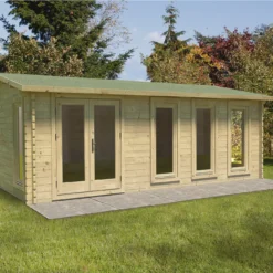 Forest Garden Blakedown 6x4 Toughened Glass Pent Loglap Solid Wood Cabin With Double Door -Deals Good Garden Tool Store forest garden blakedown 6x4 toughened glass pent loglap solid wood cabin with double door5013053181591 01i bq