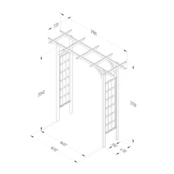 Forest Garden Classic Flat Top European Softwood Arch (H) 213cm X (W) 210cm 11 Forest Garden Classic Flat Top European Softwood Arch (H) 213cm X (W) 210cm -Deals Good Garden Tool Store forest garden classic flat top european softwood arch h 213cm x w 210cm5013053190166 01t