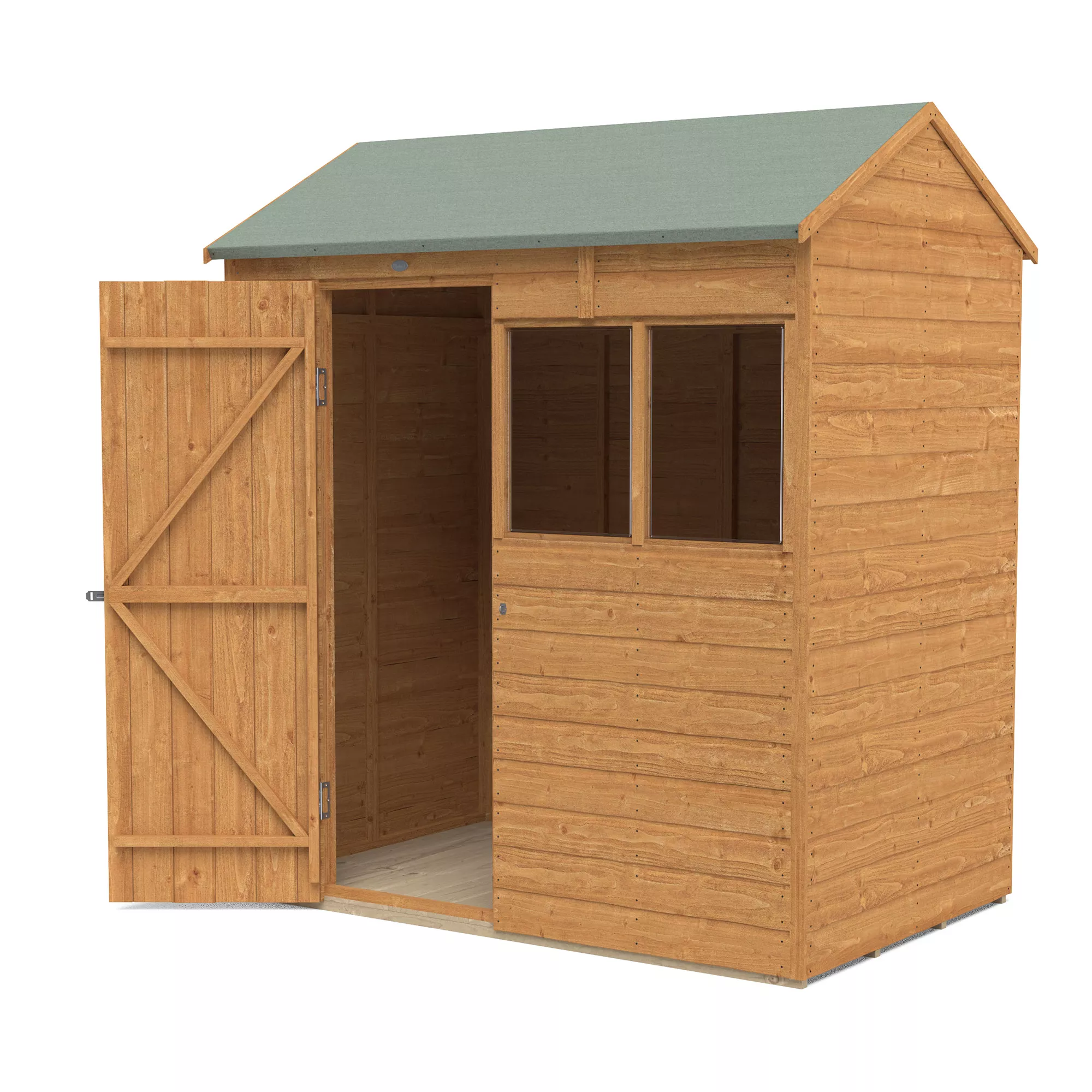 Forest Garden Delamere Range 6x4 Ft Reverse Apex Shiplap Wooden 2 Windows Shed With Floor 1 Forest Garden Delamere Range 6x4 Ft Reverse Apex Shiplap Wooden 2 Windows Shed With Floor