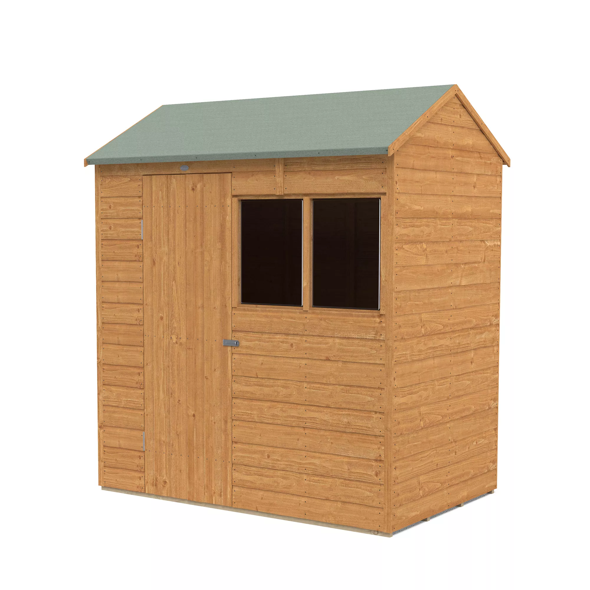 Forest Garden Delamere Range 6x4 Ft Reverse Apex Shiplap Wooden 2 Windows Shed With Floor 2 Forest Garden Delamere Range 6x4 Ft Reverse Apex Shiplap Wooden 2 Windows Shed With Floor - Image 2