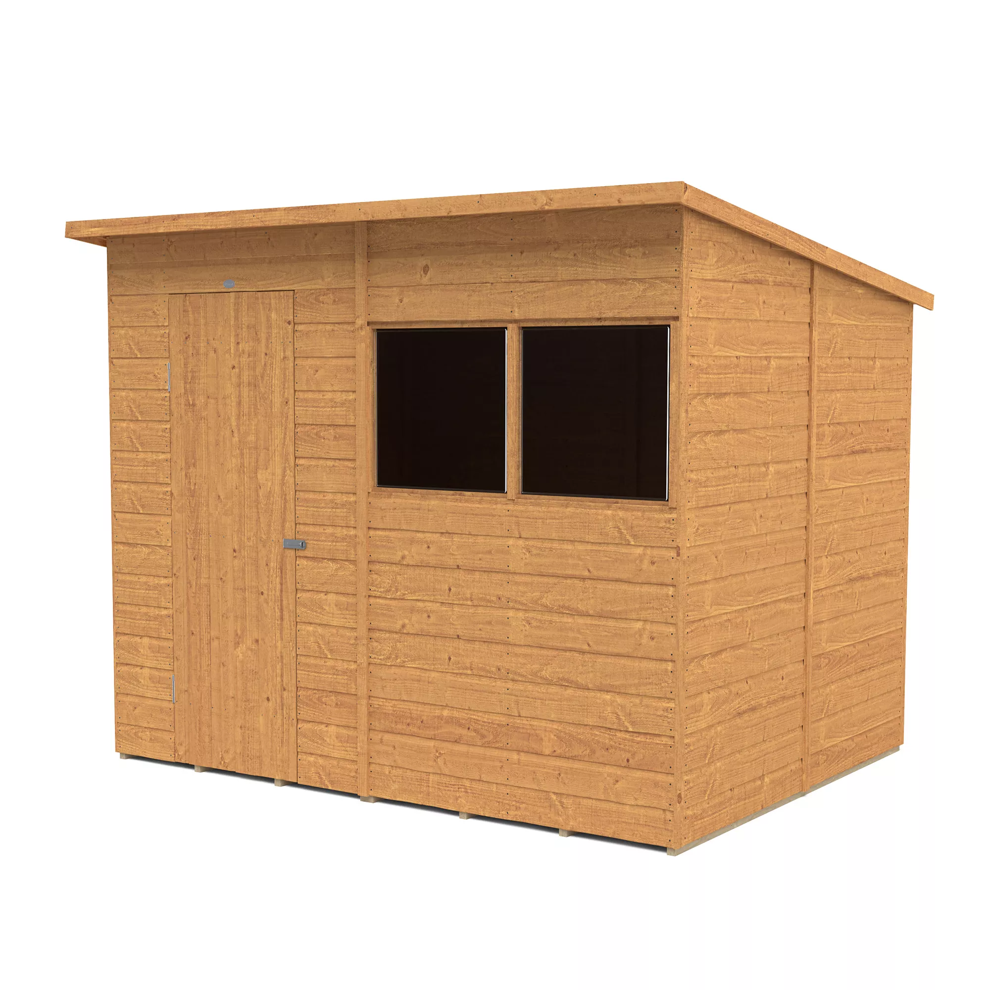 Forest Garden Delamere Range 8x6 Ft Pent Shiplap Wooden 2 Windows Shed With Floor 2 Forest Garden Delamere Range 8x6 Ft Pent Shiplap Wooden 2 Windows Shed With Floor - Image 2