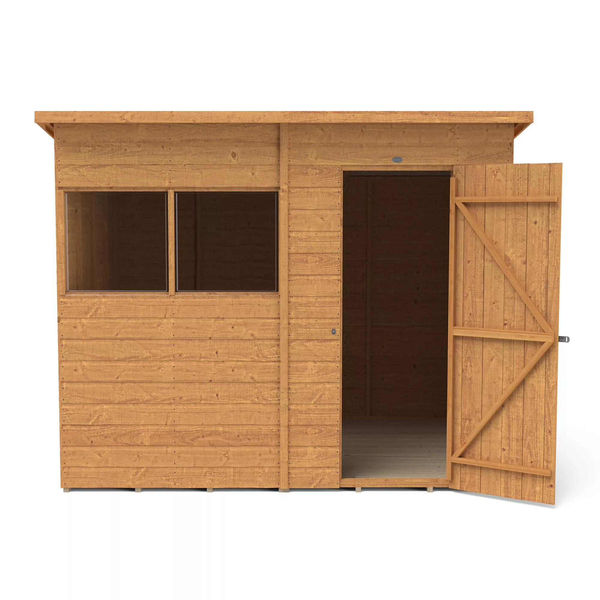 Forest Garden Delamere Range 8x6 Ft Pent Shiplap Wooden 2 Windows Shed With Floor 5 Forest Garden Delamere Range 8x6 Ft Pent Shiplap Wooden 2 Windows Shed With Floor - Image 5
