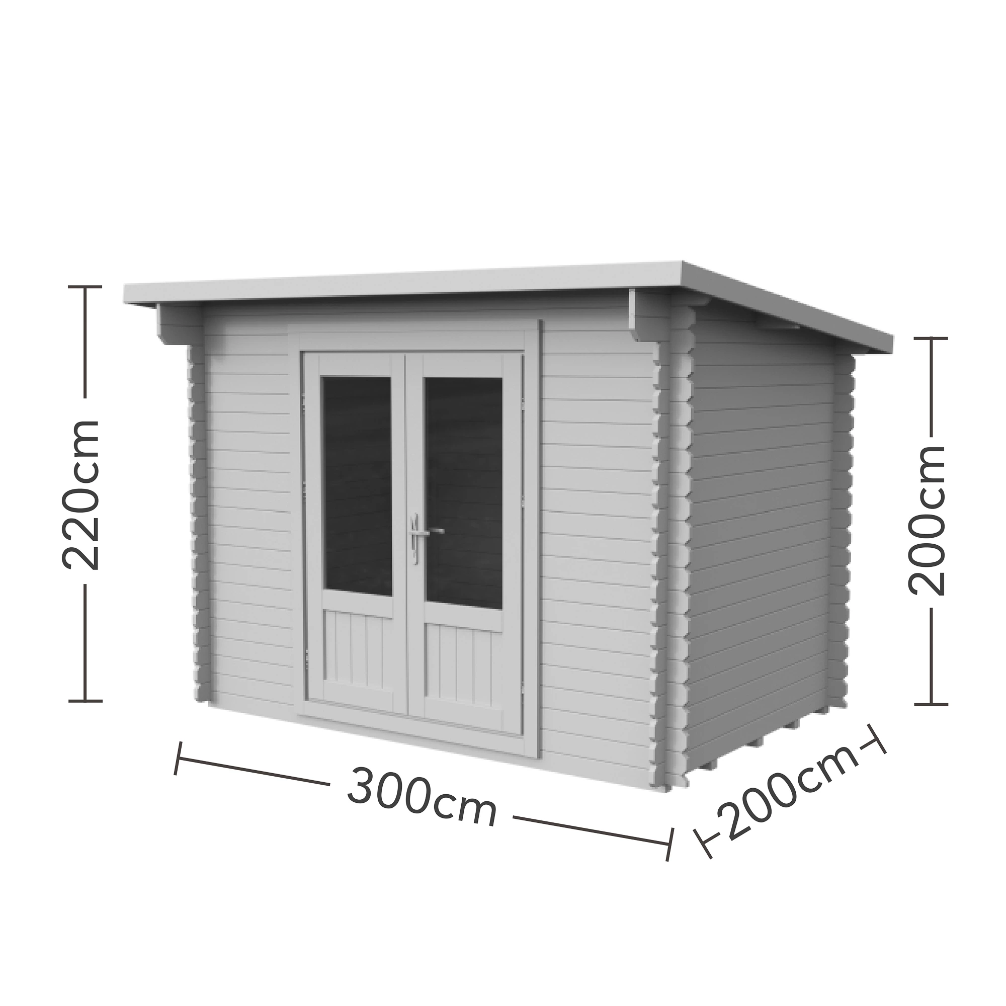 Forest Garden Harwood 3x2 Toughened Glass Pent Loglap Solid Wood Cabin With Double Door - Assembly Service Included 6 Forest Garden Harwood 3x2 Toughened Glass Pent Loglap Solid Wood Cabin With Double Door - Assembly Service Included - Image 6